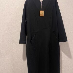 Boden Classic Black Long Sleeve Dress